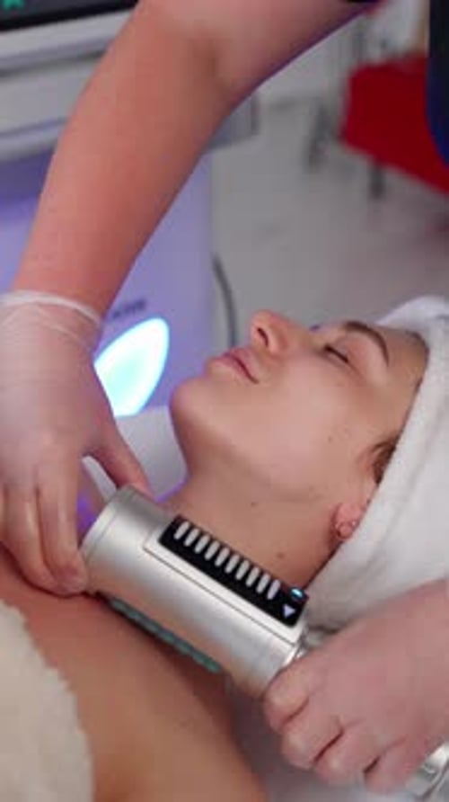 Laser Skin Treatment in Beauty Clinic Concept of Laser Procedure