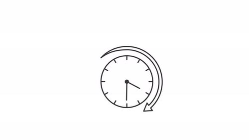 Aperçu de l'animation, de l'icône, de l'heure, de la vidéo animée