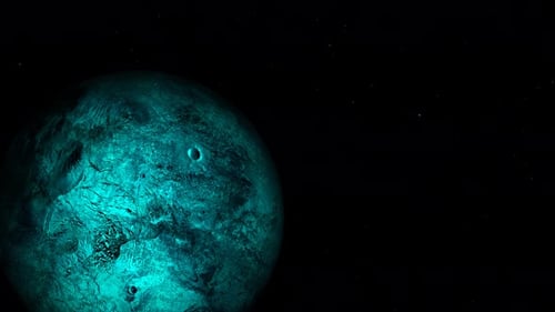 Planet 3D object with rotating always and 4k video