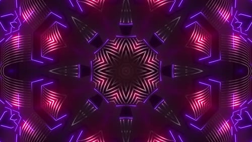 Neon Geometric Abstract Pattern Loop Background