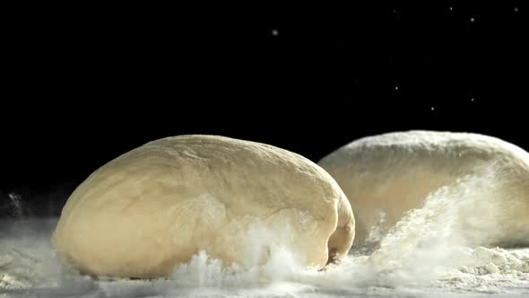 The Dough Falls on the Table Filmed on a Highspeed Camera at 1000 Fps ...