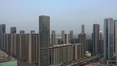 Panoramic city skyline in Hangzhou china