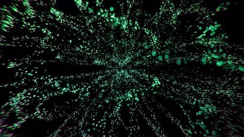 Abstract Glowing Particle Burst Motion Background
