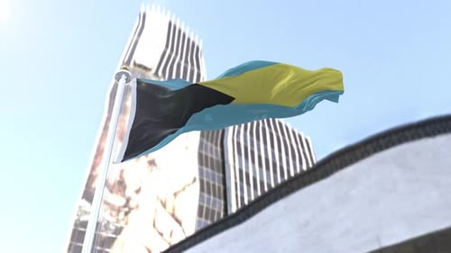 Bahamas Flag Loop 4K
