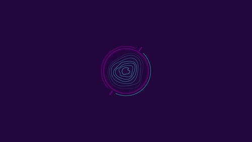 Scifi Interface Round Element Animated with a Turn in 3D