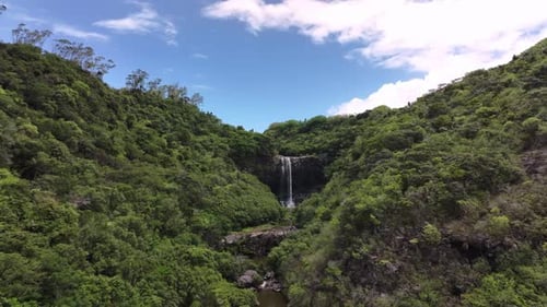 Tamarin Waterfall On The Island Of Mauritius