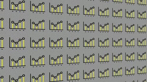 Dynamic Background with Animated Line Chart Icons, Exclusive, Unique Design