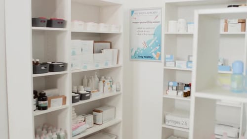 Salle de stockage dans la pharmacie