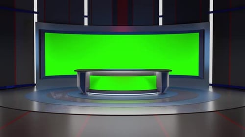 3D Virtual News Studio Ab005 Hintergrundschleife
