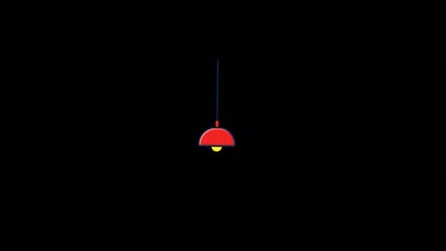 4k Hanging Lamp Animation Video - Transparent