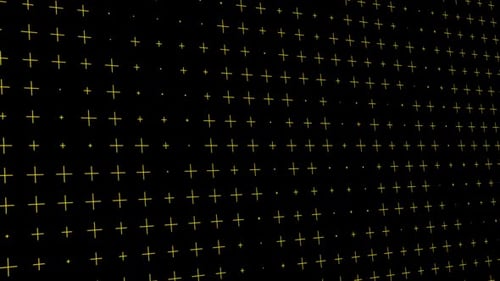 Dynamic Background Animation Gold Cross Shapes