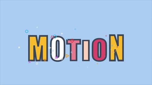 Bewegungselemente verwandeln sich in Text 4K