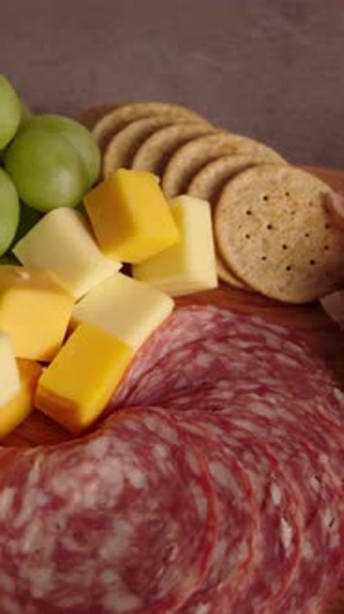 Ultra Close View Of A Delicious Charcuterie Board