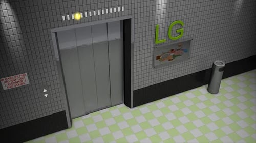 Modern Elevator Entrance with LG Sign