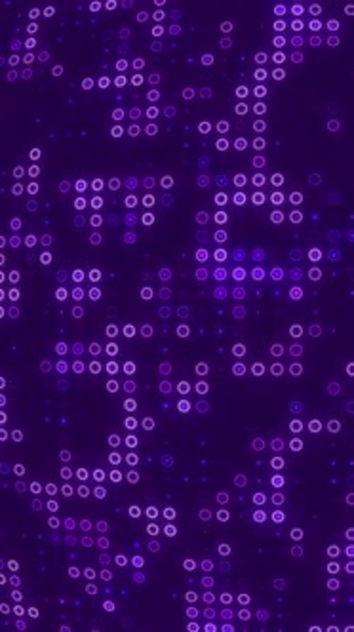 Abstract Geometric Background with Glowing Purple Circles