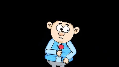 Tv News Presenter Talking In The Abandoned City Alpha Channel