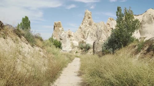 Scenic pathway in Love Valley of Goreme Historical National Park