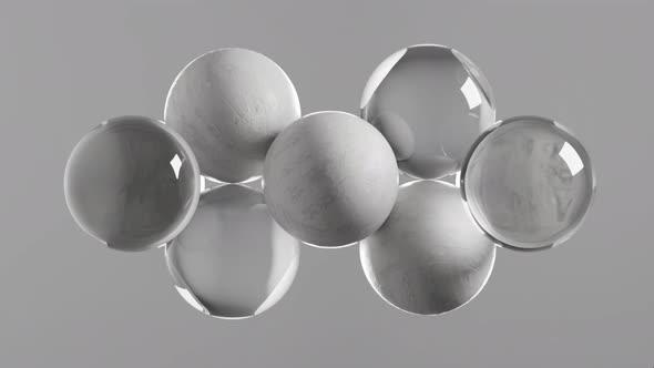 3D Loop Satisfying Rotating Glass Spheres, Backgrounds Motion Graphics ...