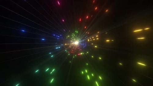 4k Neon Lights Particles Loop