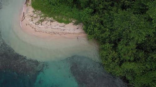Tropical Island Beach Aerial View
