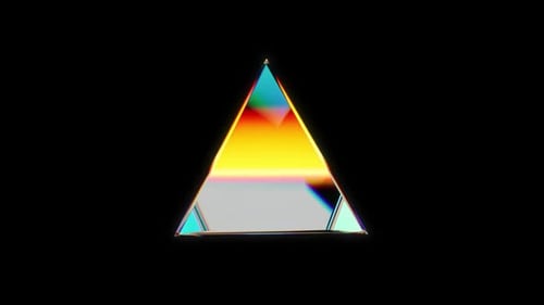 Smooth Iridescent Pyramid Loop