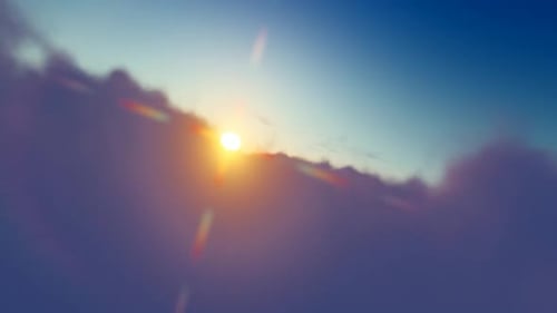 Zeitraffer bei Sonnenaufgang und Wolkendecke über dem Wolkenmeer