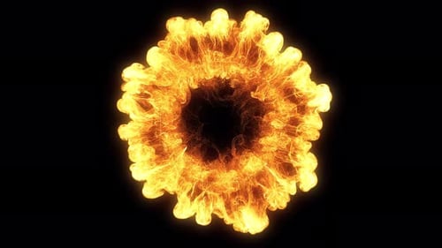 Starke Alphakanal-Feuerexplosion erzeugt dynamische, transparente Explosion
