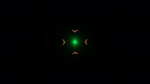 Los destellos hipnóticos bailan en un vibrante telón de fondo VJ Loop de neón