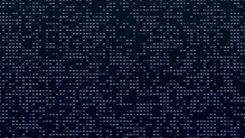 Futuristic Information Technology Background: High-Tech Binary Code Animation HD