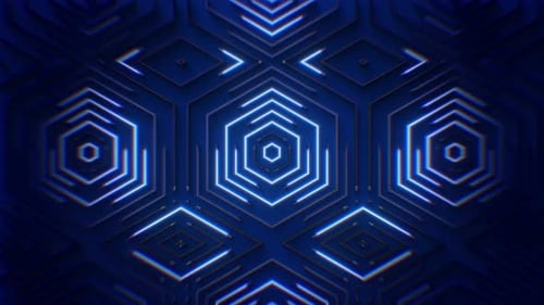 Neon Blue Light Strips 06