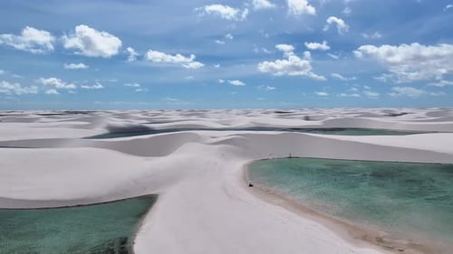 Lencois Maranhenses Skyline At Santo Amaro In Maranhao Brazil.