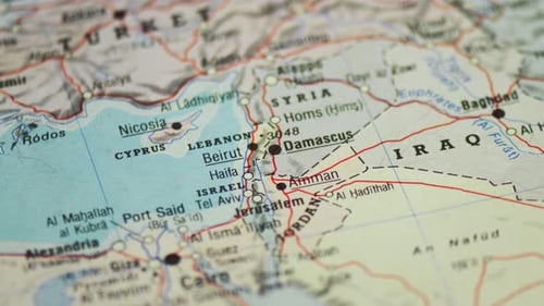 Detailed Map Zoom of the Middle East Region