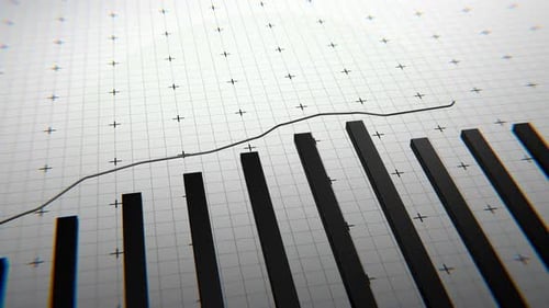 Stock market animated graphic. Stock price chart.