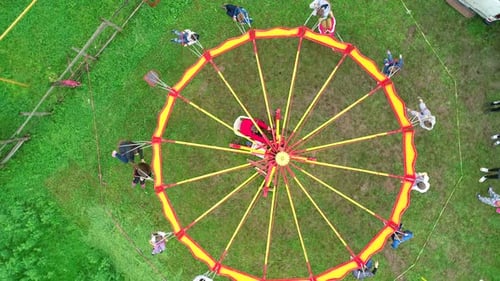 Carnival Merry Go Round Aerial Top View