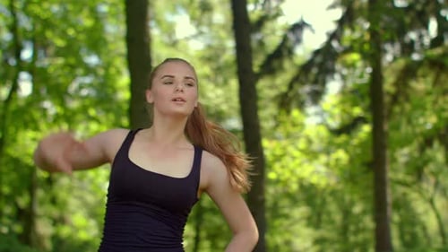Fitness Woman Stretching Outdoor. Fitness Training in Summer Park. Young Sportswoman Doing