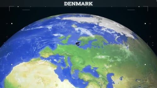 Futuristic Digital Earth Globe Zoom Location Reveal