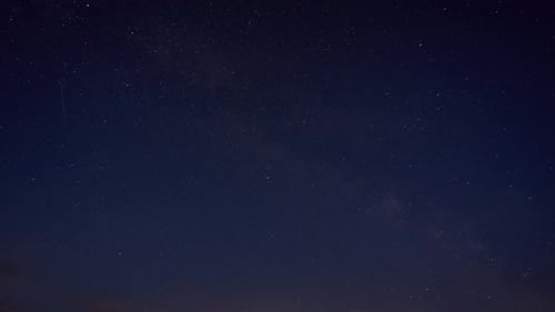 Timelapse Cloudy Stars of the Milky Way Galaxy Day to Night