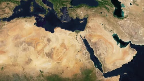 World Map Zooming to Egypt with National Flag Reveal