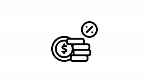 taxpayer line icon animation