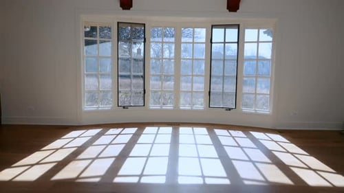 Sunlight and Shadows in an Empty Room