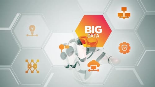 Big Data touch screen animation