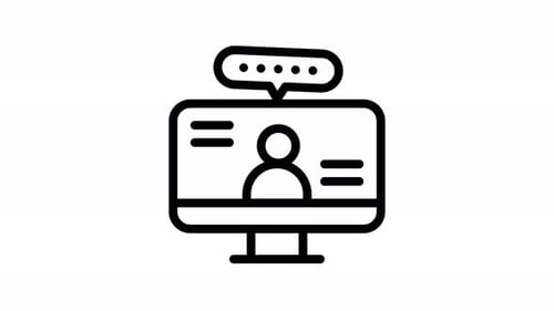 animación de iconos de línea de introducción