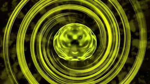 Yellow irregular glow circle energy revolution