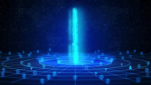 Agiler Text Digitale Technologien der Zukunft, KI, Cyberspace, Deep-Learning-Hintergrund