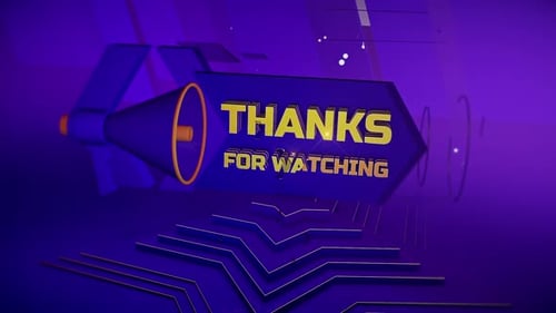 3D Animated Megaphone with Thanks for Watching Message