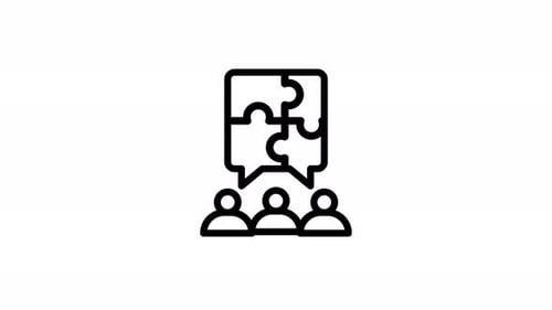 team line icon animation