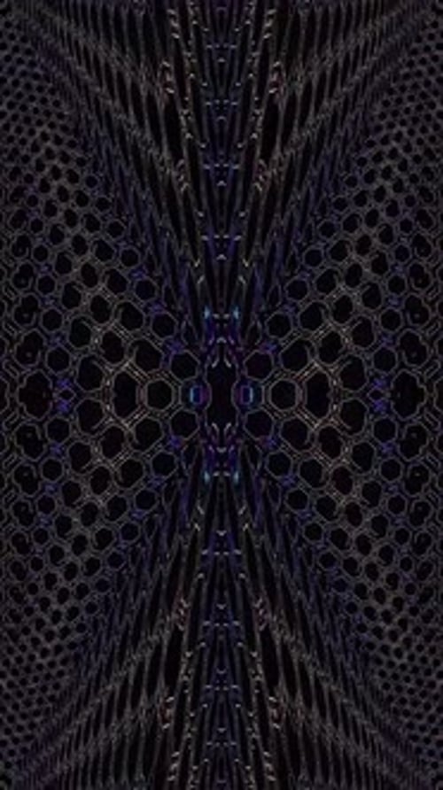 Abstract Digital Hexagon Grid Tunnel Animation