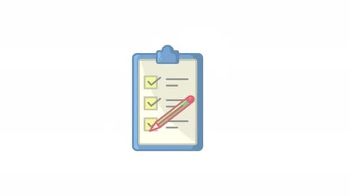 checklist of list to do icon animation motion graphic video