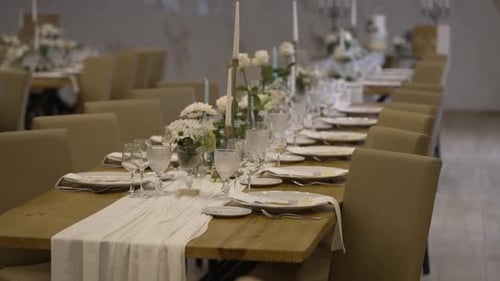 Elegant Wedding Reception Tablescape Interior