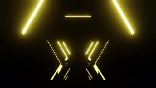 Hexagon Golden Warm Tunnel Vj Loop Background